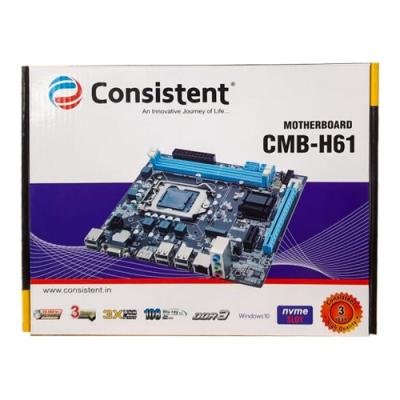 Consistent H61 NVMe Motherboard | LGA 1155, DDR3, 3-Year Warranty