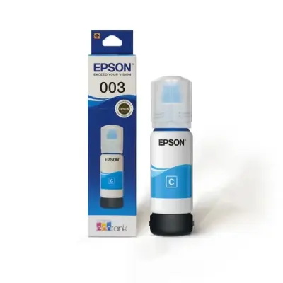Genuine Epson 003 Cyan Ink Bottle (C13T00V298) - 65ml for EcoTank L-Series