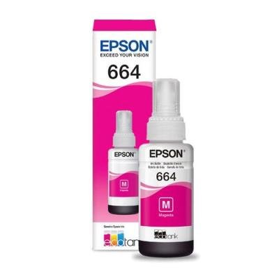 Genuine Epson 664 Magenta Ink Bottle (T6643) - 70ml for L-Series Printers