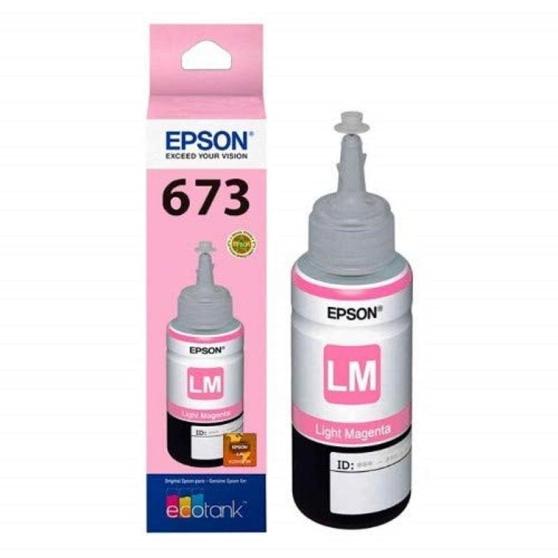 Genuine Epson 673 Light Magenta Ink Bottle (70ml) - T6736 for L800, L805, L850, L1800