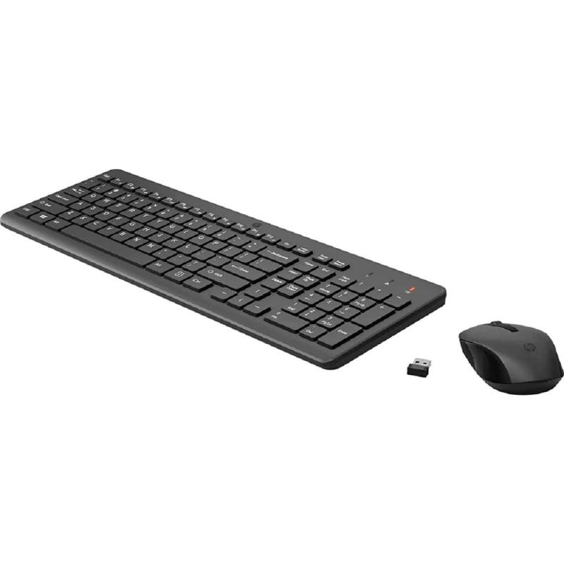 HP 330 Wireless Black Keyboard and Mouse Set with Numeric Keypad,