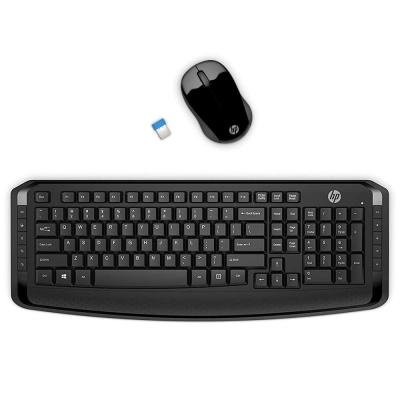 HP 3ML04AA Wireless USB Keyboard and Mouse Set with 2.4GHz Wireless Connection