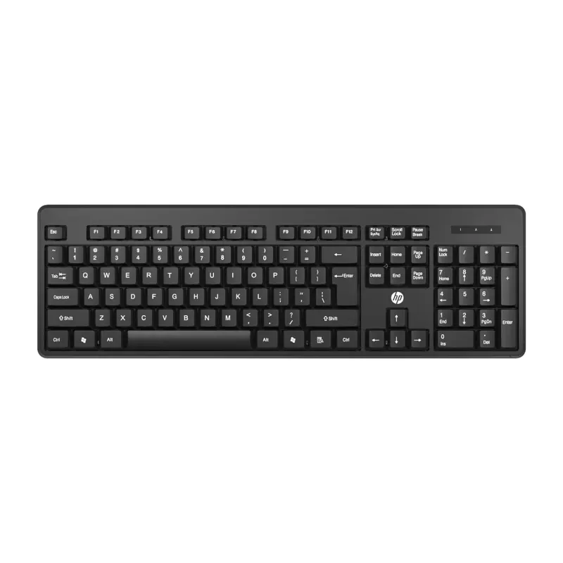 HP K160 Wired USB Keyboard | Full Size Keyboard | Spill Resistant | Plug & Play | Black
