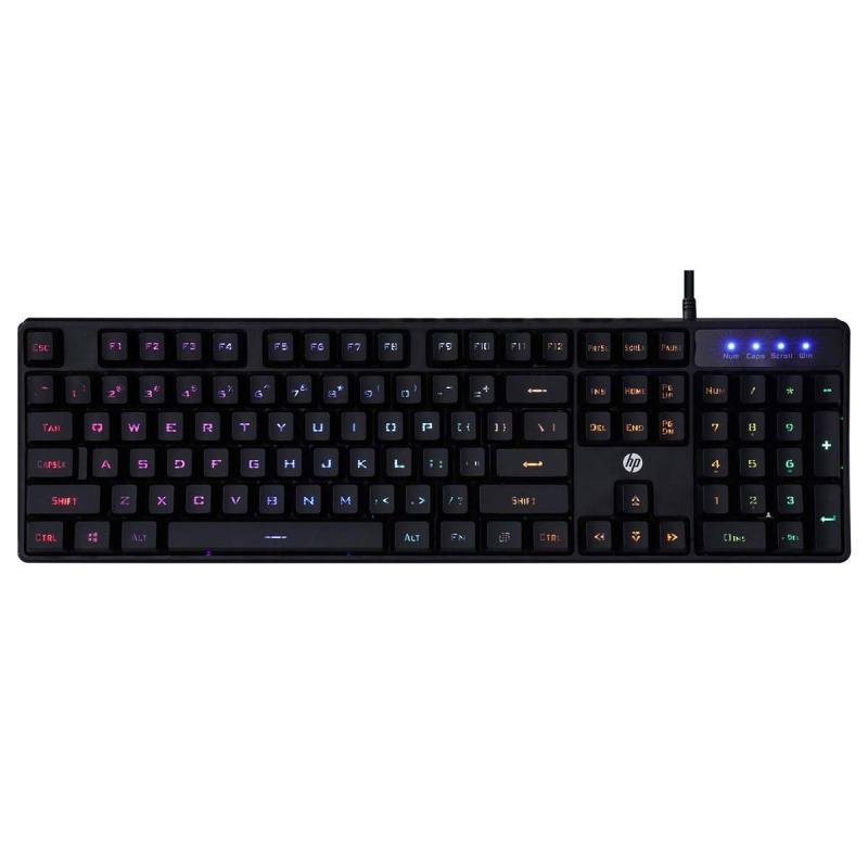 HP K300 Backlit Membrane Wired Gaming Keyboard with Mixed Colour Lighting M260