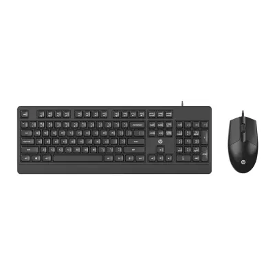 HP KM125 Wired Keyboard & Mouse Combo | USB Plug & Play | Full-Size Keyboard | Optical Mouse | Black