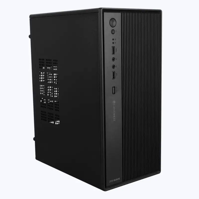 Zebronics ZEB-SUAVE Mini Tower Cabinet | Compact mATX PC Case | Black